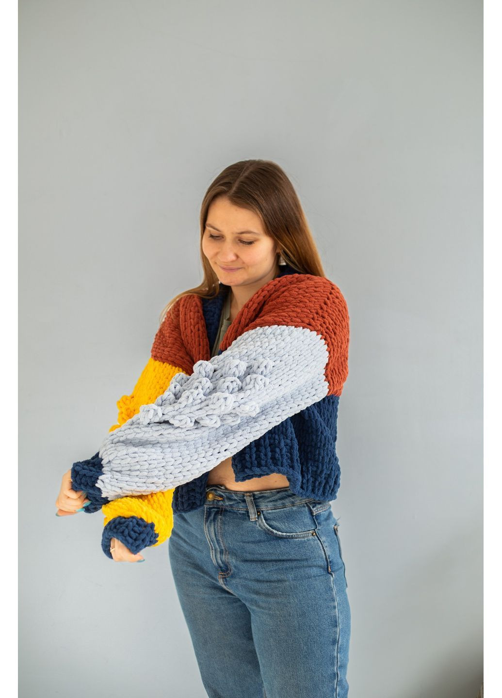 Разноцветный демисезонный кардиган No Brand