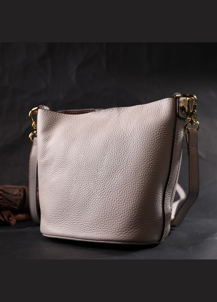 Сумка жіноча через плече з автономною косметичкою всередині 22365 Біла Vintage (302007756)