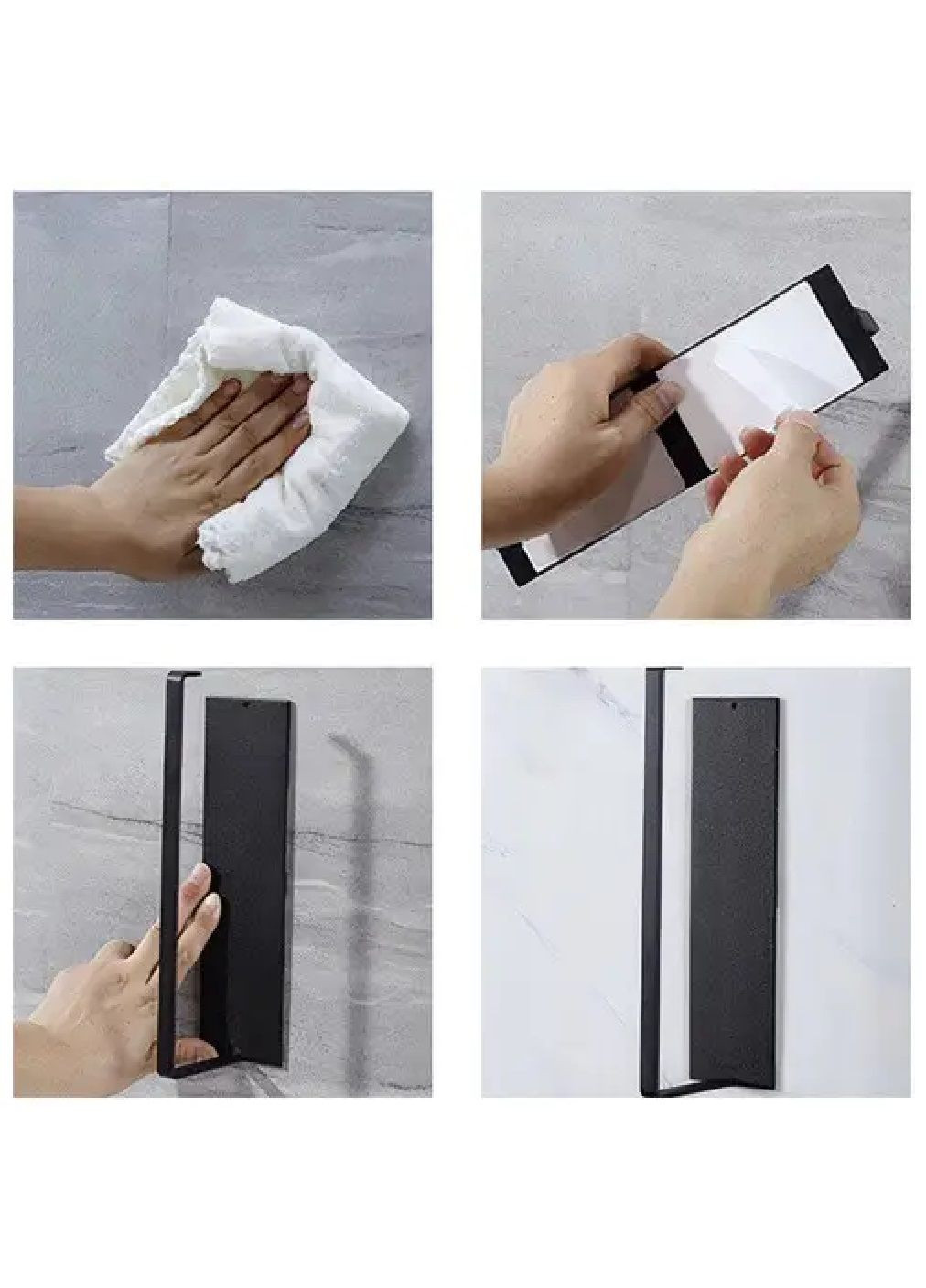 Настенный держатель для бумажных полотенец на кухню в ванную углеродистая сталь лофт 25х7х4,8 см (479237-Prob) Черный Unbranded (316427044)