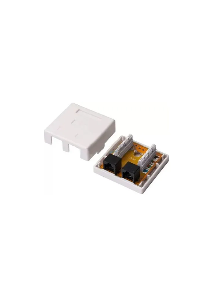 Компьютерная розетка RJ45x2 UTP cat.5e (KD-WP6035-C5e) Kingda (390746021)