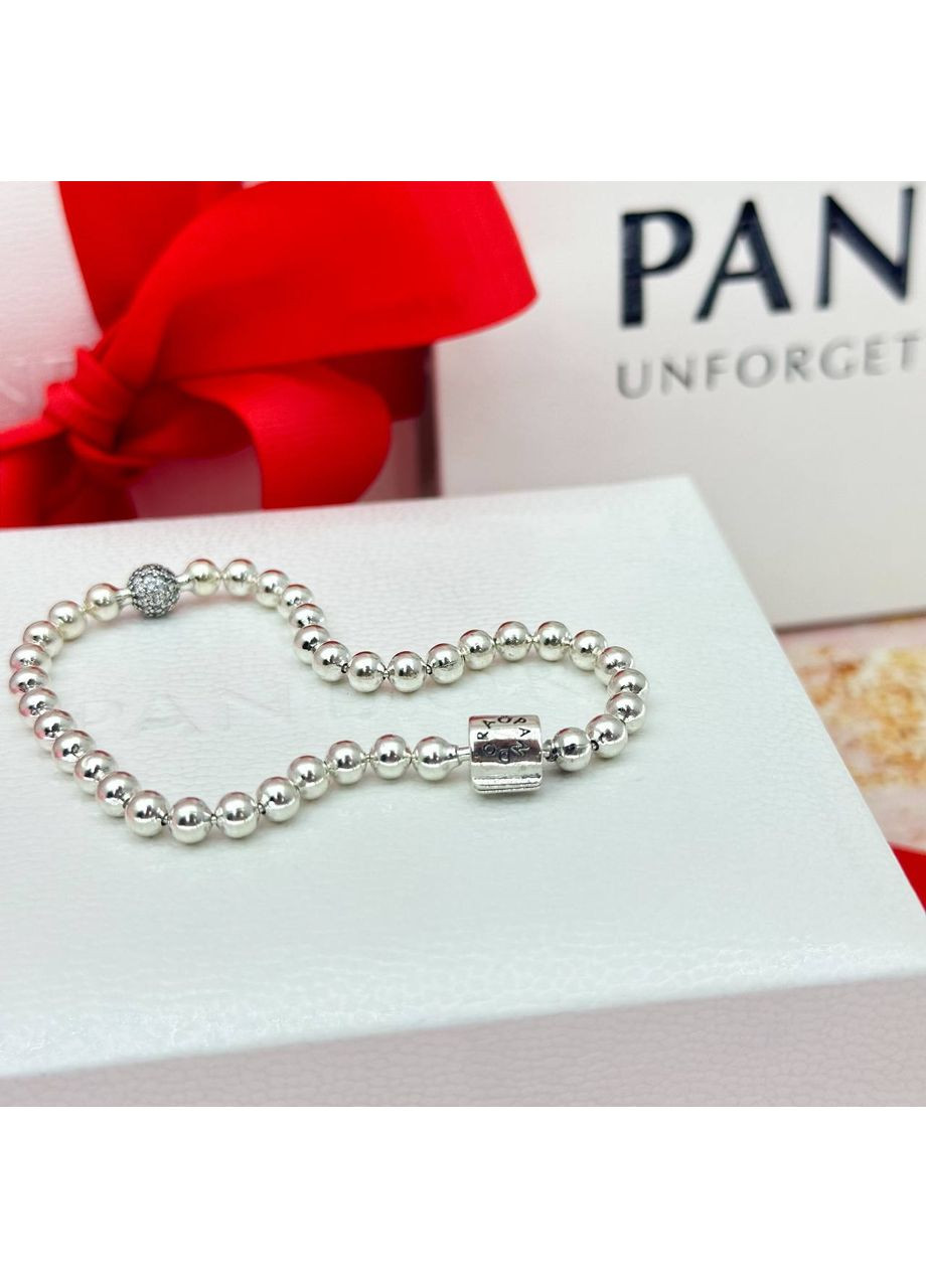 Серебряные серьги с бриллиантами "Бисер и Pavé" Пандора 598342CZ Kabluchka (355346172)