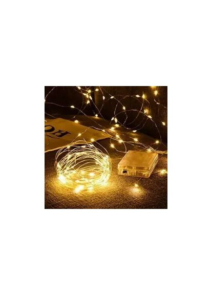 Новогодние гирлянды. Медная проволочная лампа 100LED 10м, Теплый Digital (363833707)