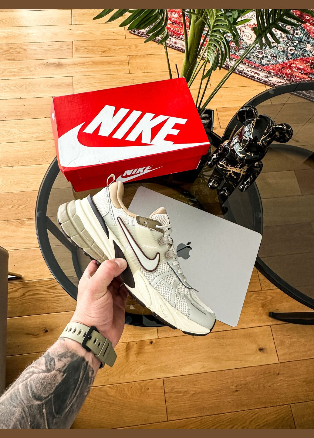 Бежевые демисезонные кроссовки мужские и женские nike runtekk orewood brown light bone | найк рунтекк оревуд бежевые No Brand