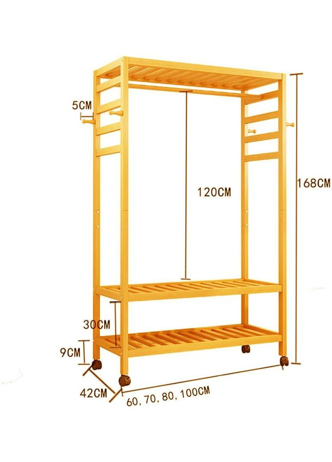 Стійка вішалка для одягу з дерева Балчик каррі (СВГ-001403) No Brand (328079186)