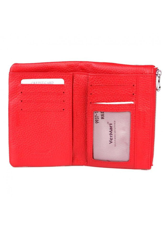 Кошелек женский на магните натуральная кожа размеры 9 х 13 х 1,5 см 9937-1806 красный Vermari (314927019)