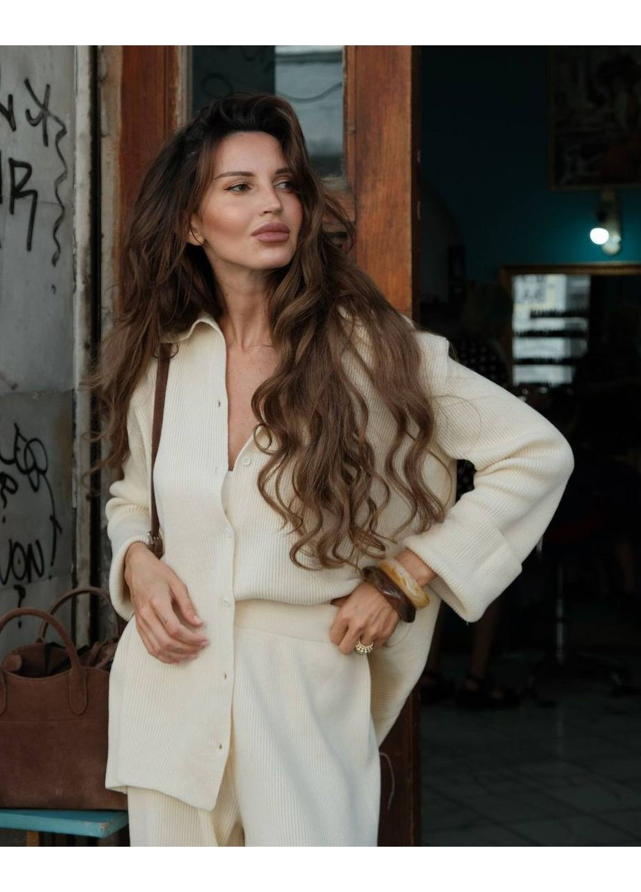 Костюм з ангорою рубчик (двостороння, молочний) — ЗАМІР В ОПИСІ Vione (370986210)