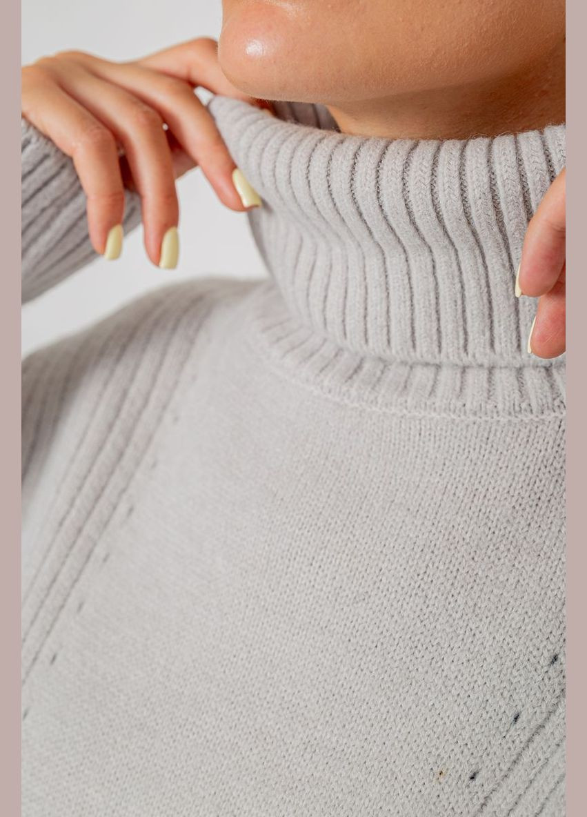 Світло-сірий демісезонний светр - гольф жіночий вовняний 244r2050 Sport Line