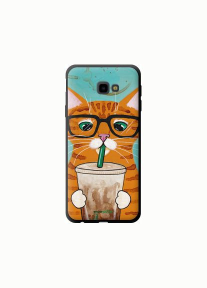 Чехол на Samsung Galaxy J4 Plus 2018 Зеленоглазый кот в очках "4054b-1594-2448" Endorphone (362604584)