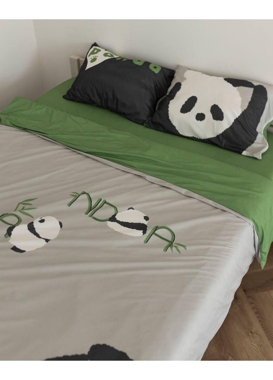 Постільна білизна Панда, вельвет Полуторний розмір, наволочки 50/70 No Brand (364219661)