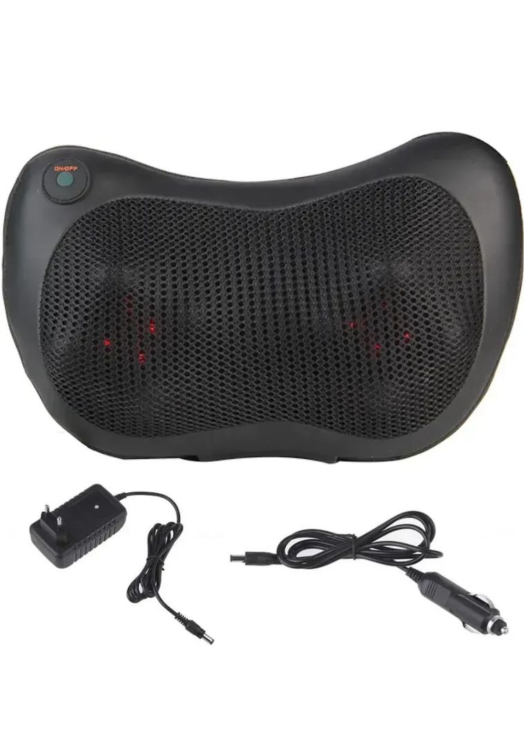 Массажная роликовая подушка Massage Pillow MS8028 электрический массажер Шиацу Черный VTech (333034898)