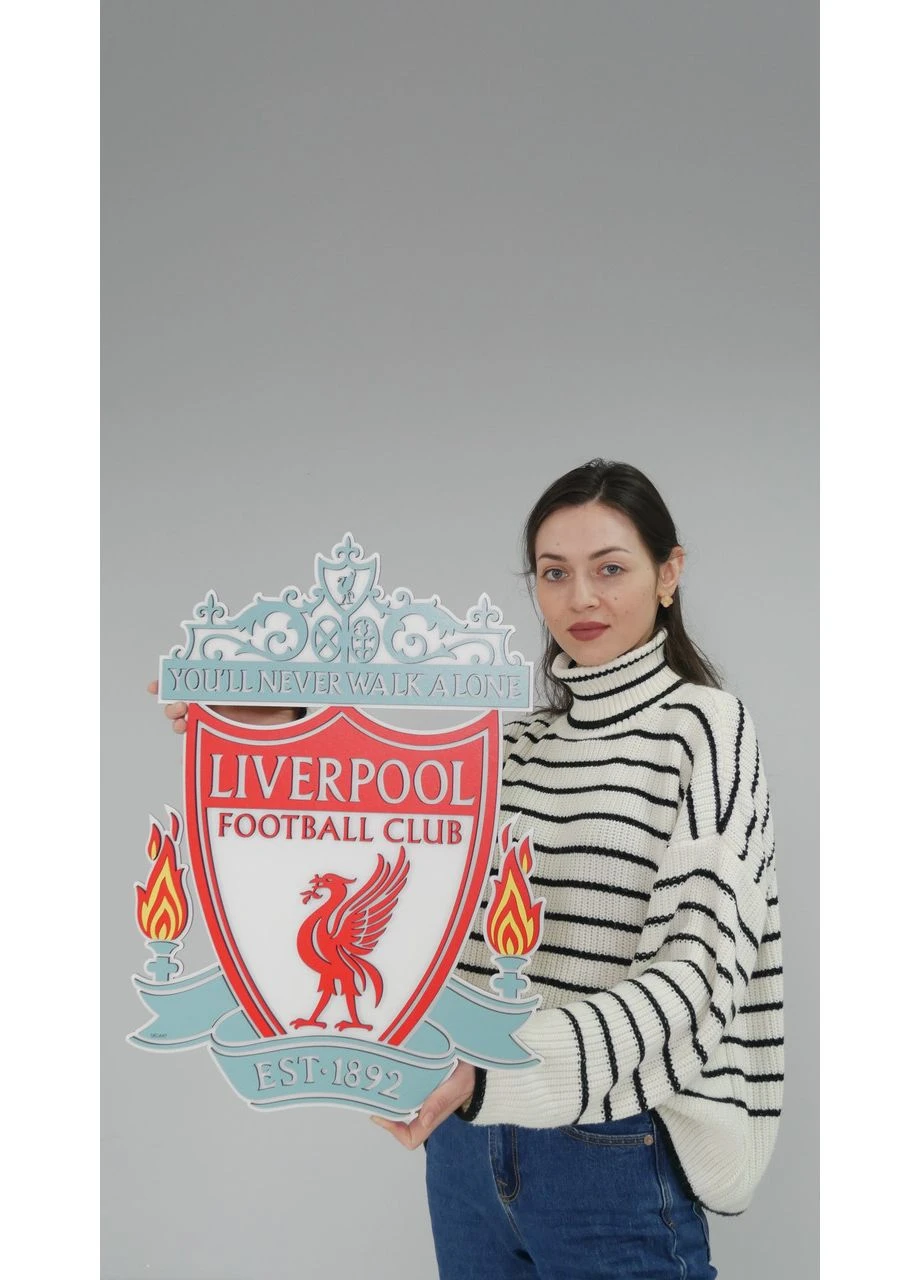 Дерев'яне панно декор для спальні Ліверпуль Liverpool з годинником без підсвічування 40х55 см Decart (360610988)