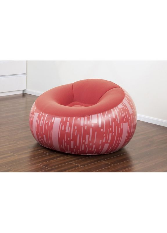 Кресло надувное велюровое 75052(Light-Red) для взрослых и детей, No Brand (329741905)