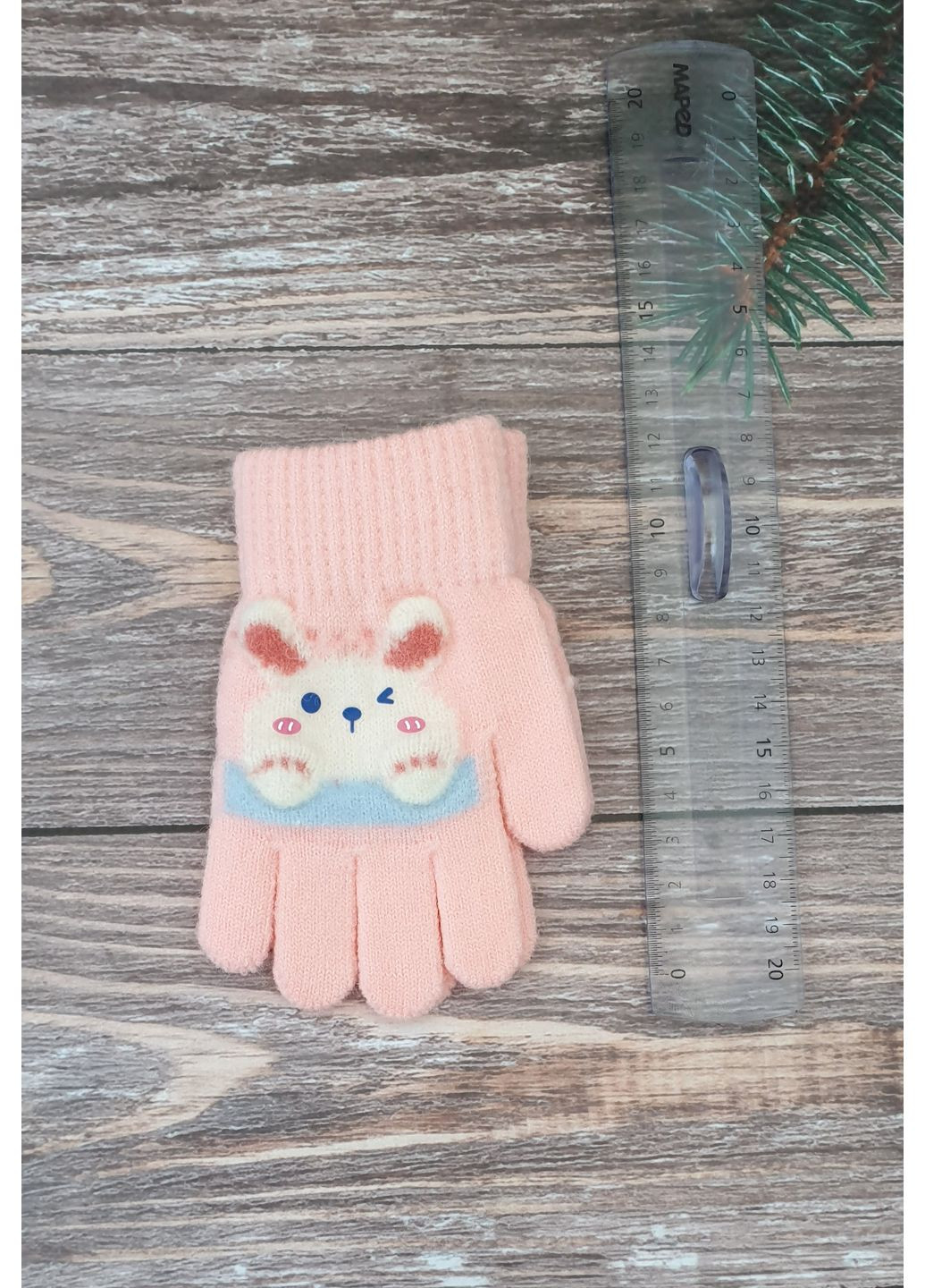 Дитячі одинарні в’язані рукавиці для дівчат No Brand (356079395)