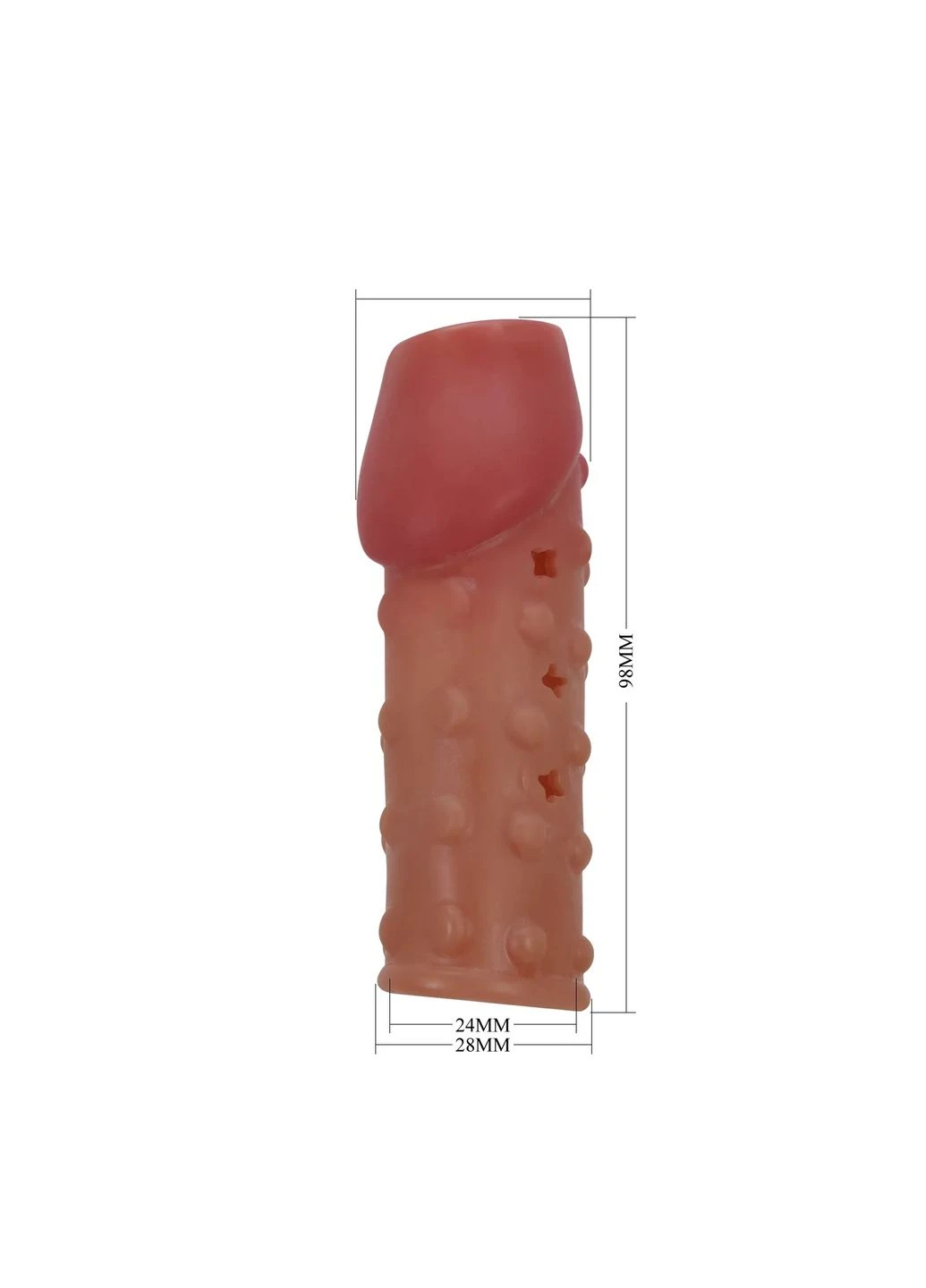 Стимулирующая насадка на член рельефная коричневая Pretty Love Penis Sleeve LyBaile (382842799)