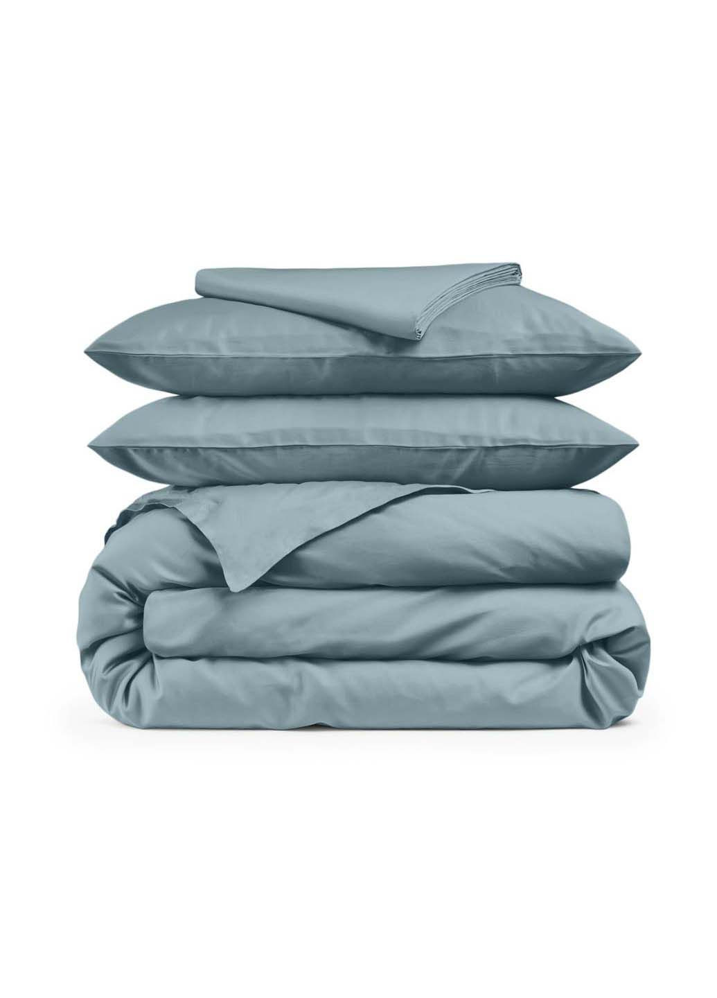 Двоспальна постіль сатин з простирадлом на гумці DOVE 180х220 см Cosas (307477584)