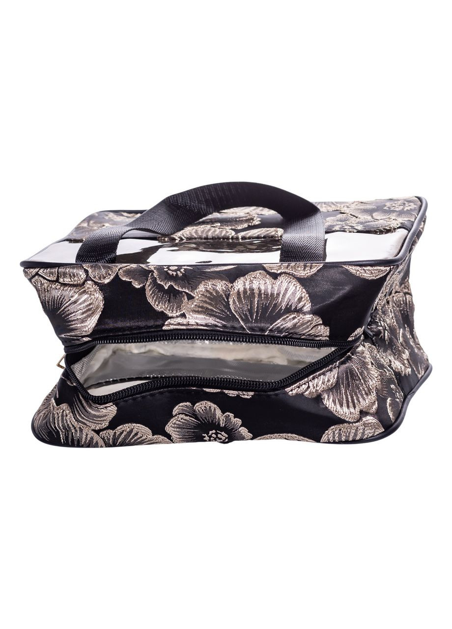 Набір прозорих жіночих косметичок для дому 2 (шт) дорожня косметичка в сумку для косметики, макіяжу, ліків, пензлів Чорний Yiwu (370801039)