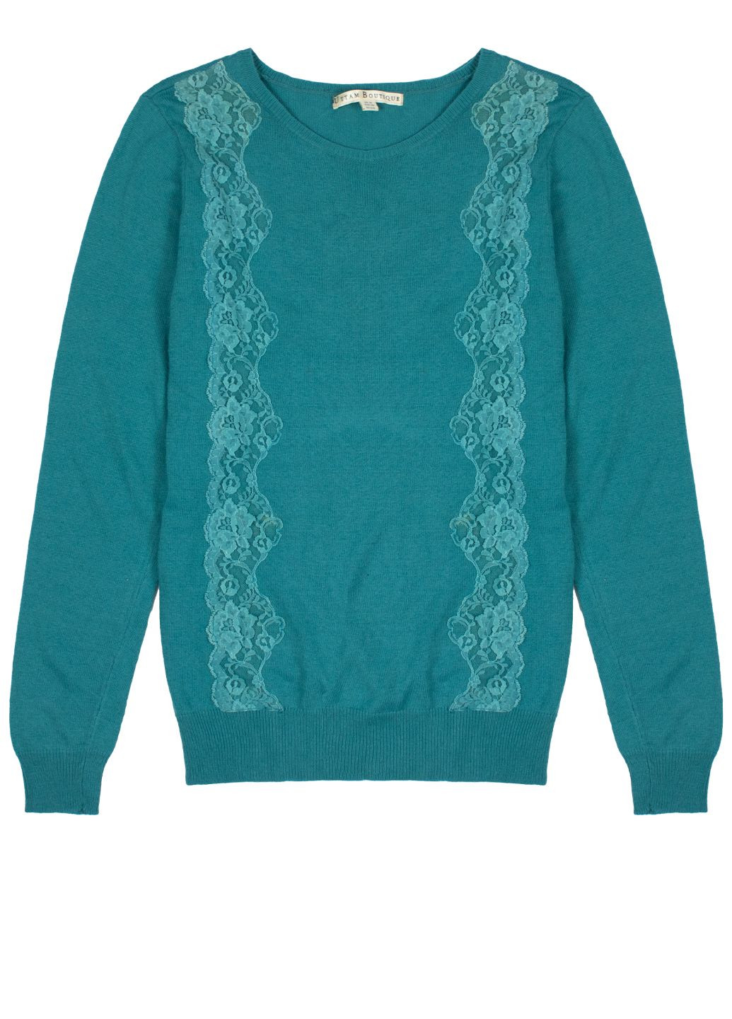 Бирюзовый демисезонный бирюзовый свитер джемпер Uttam Boutique