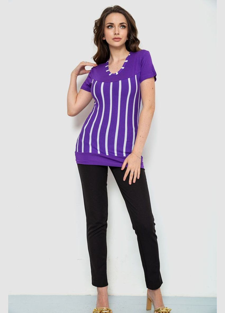 Фіолетова демісезон футболка жіноча, колір чорно-білий, Ager
