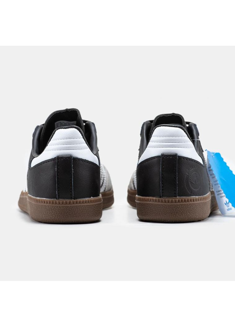 КРОСІВКИ ЖІНОЧІ ADIDAS SAMBA VEGAN BLACK WHITE GREY АДІДАС САМБА No Brand сірі демісезони (368868589)