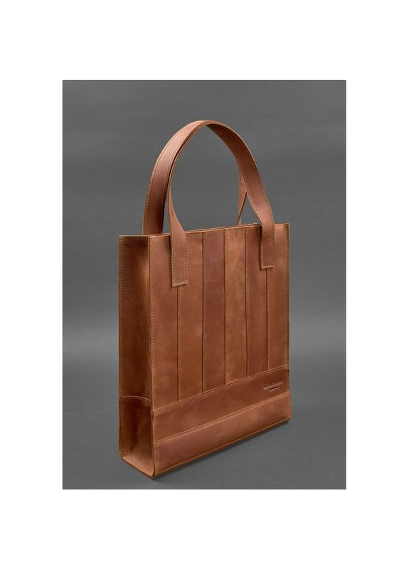 Кожаная сумка женская через плечо шоппер Бэтси светло-коричневая Crazy horse BlankNote (302008808)