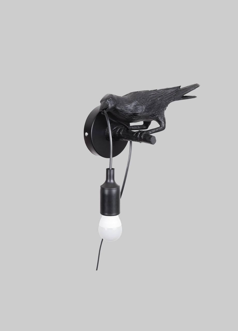 Настінний світильник "Ворона" на праву сторону 909-VXL8055R BK No Brand (370071718)