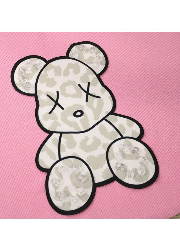 Нашивка тканевая с декором фигурная "Мишка леопардовый" (7600) No Brand (351365097)