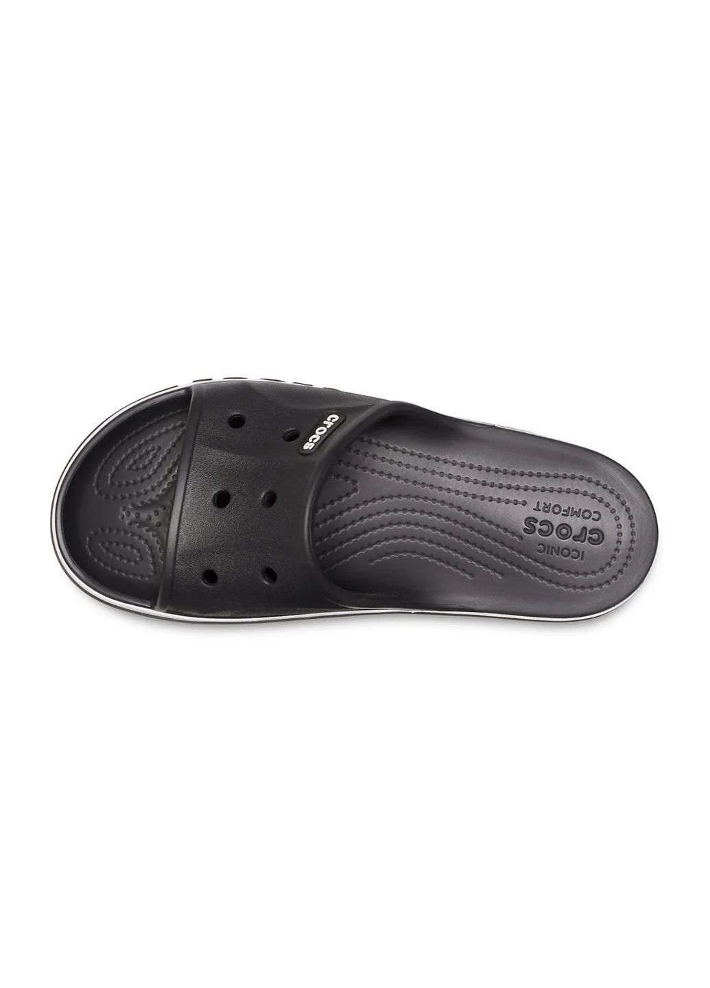 Черные повседневные, пляжные шлепанцы кроксы Crocs