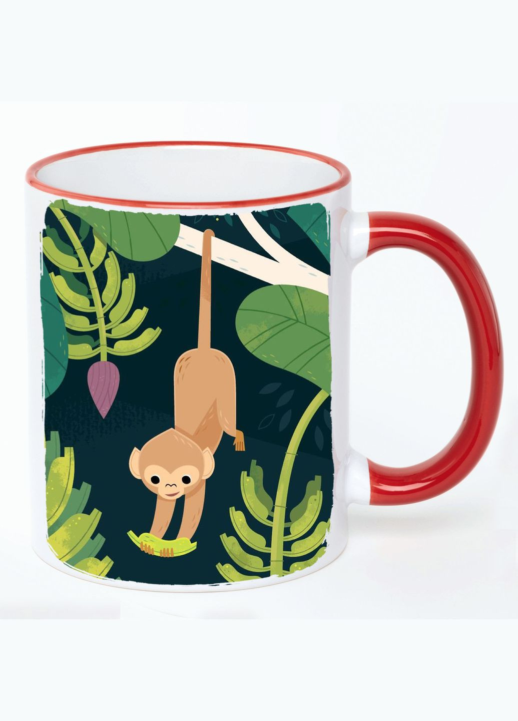 Чашка с детским рисунком (кружка, кружка) #0159 Белая с Красной ручкой 330 мл No Brand (322715672)