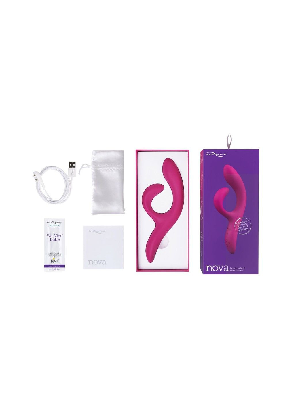 Смарт вибратор-кролик Nova Fuchsia, эргономичный, регулируемый угол наклона ствола We-Vibe (333333053)