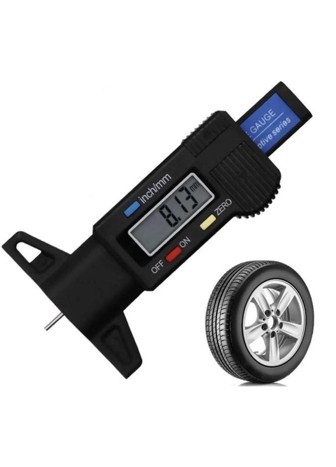 Цифровий вимірювач глибини протектора шин iCarPro з LED-дисплеєм чорний ( ) Zero (317297567)