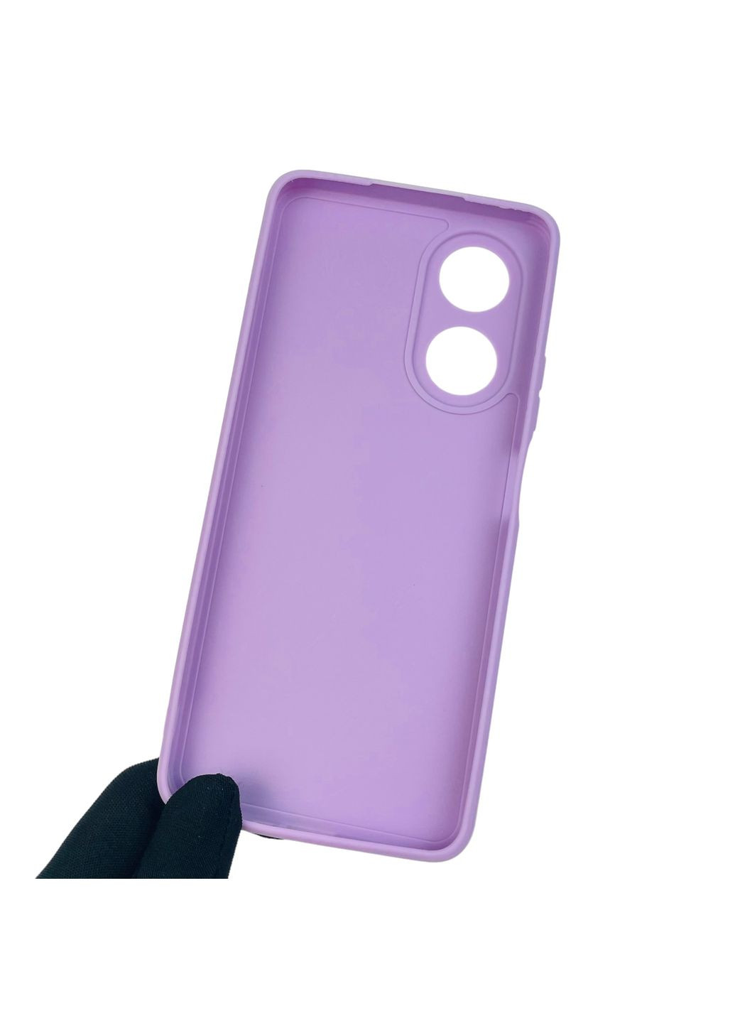 Чехол для A58 4G однотонный с квадратными гранями с защитой камеры на оппо а58 4г сиреневый Oppo (366022207)