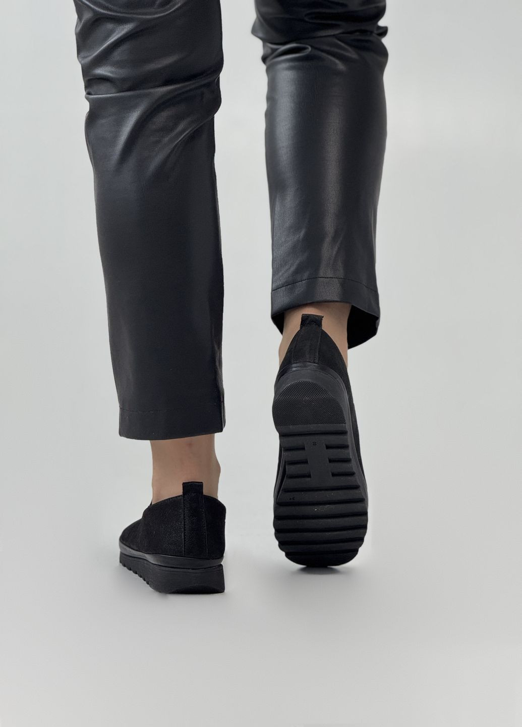 Sherlock Soon Туфли женские кожаные черный з натуральная замша, турция — демисезон (331692551)