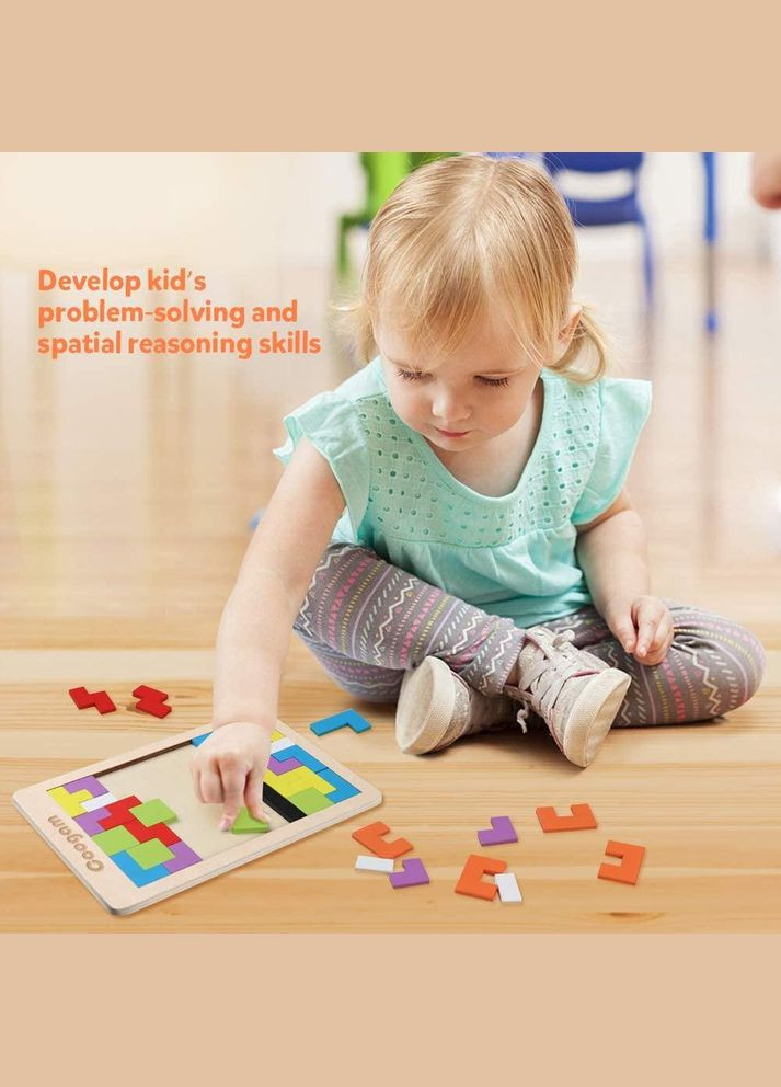 Деревянные развивающие пазлы 40 шт Coogam (370386147)