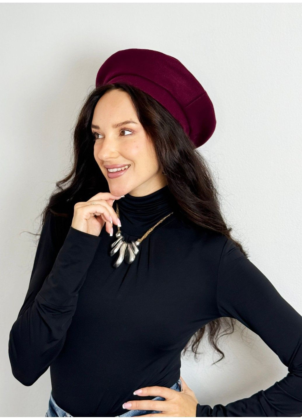 Берет из тонкой пальтовой ткани с кашемиром BANDANA QUEEN (364550797)