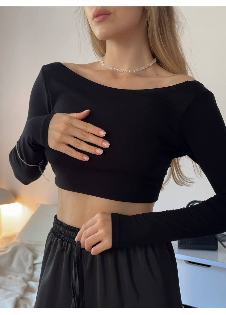 Стильный топ с открытой спинкой из вискозы Двойная ткань спереди Замеры в описании DK/DL Мода без кордонів (361314369)