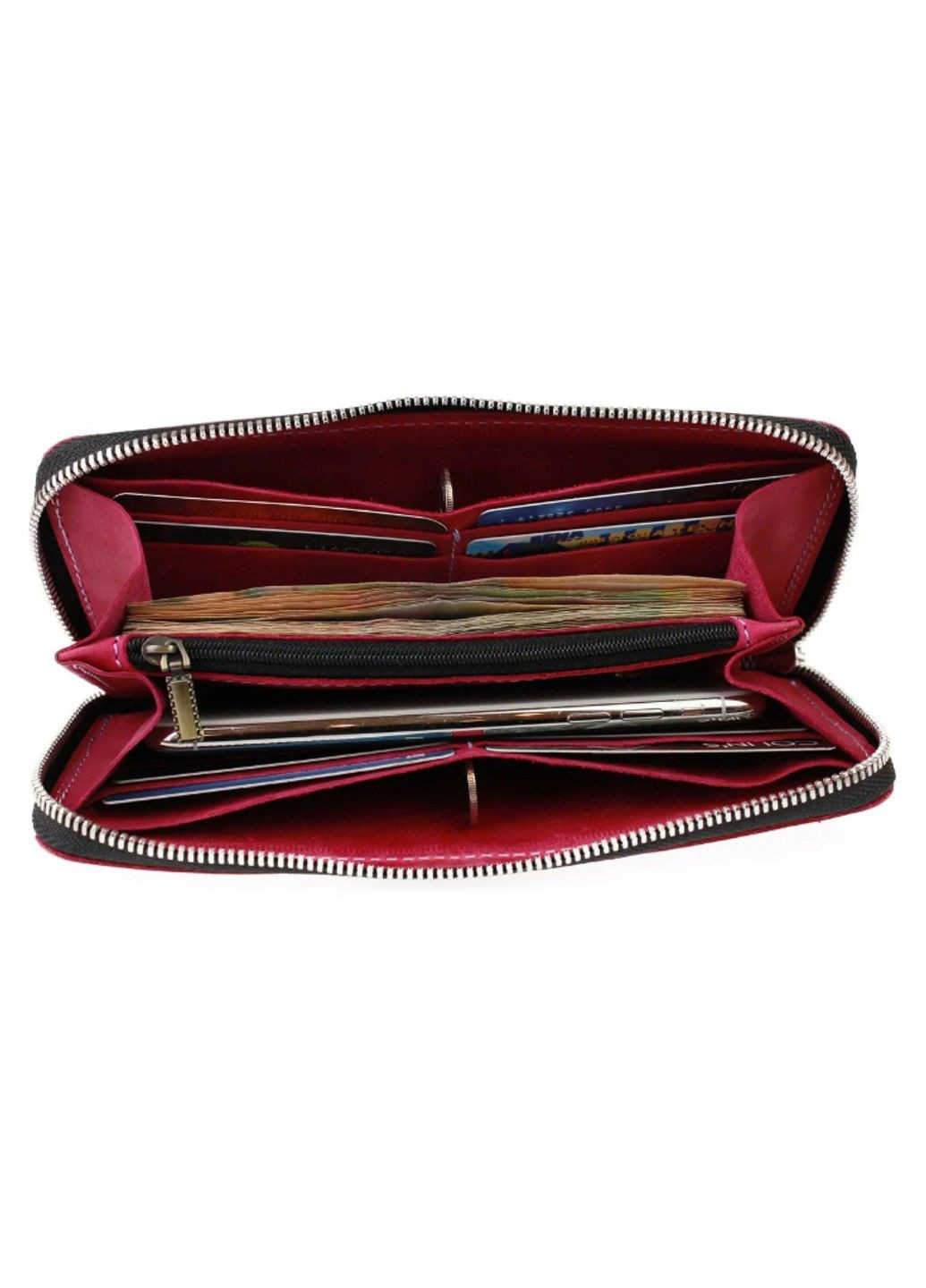 Кошелек кожаный на молнии Travel Line FREESKIN (301647995)