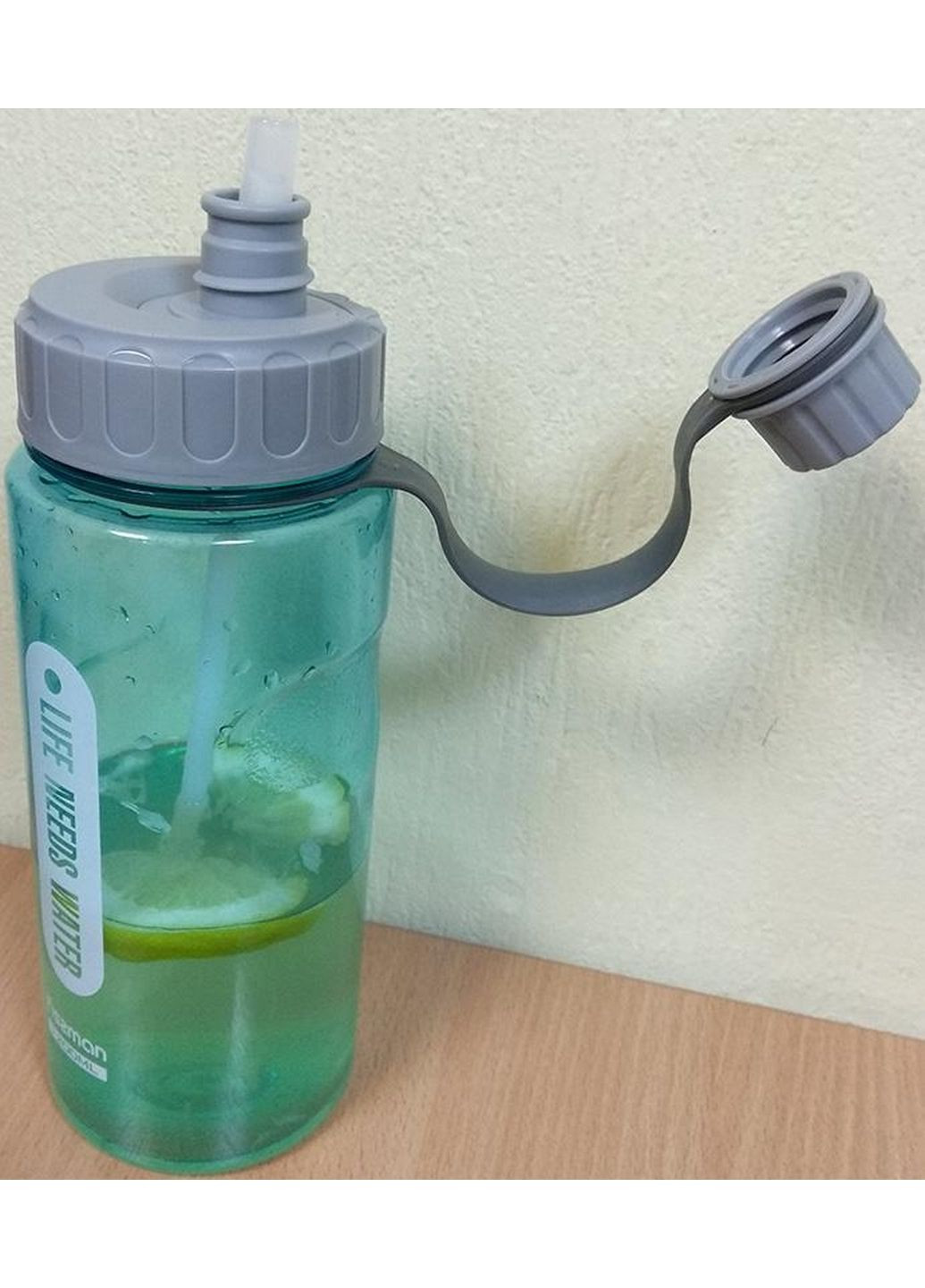 Бутылка для воды Sport с трубочкой, пластик Fissman (288186946)