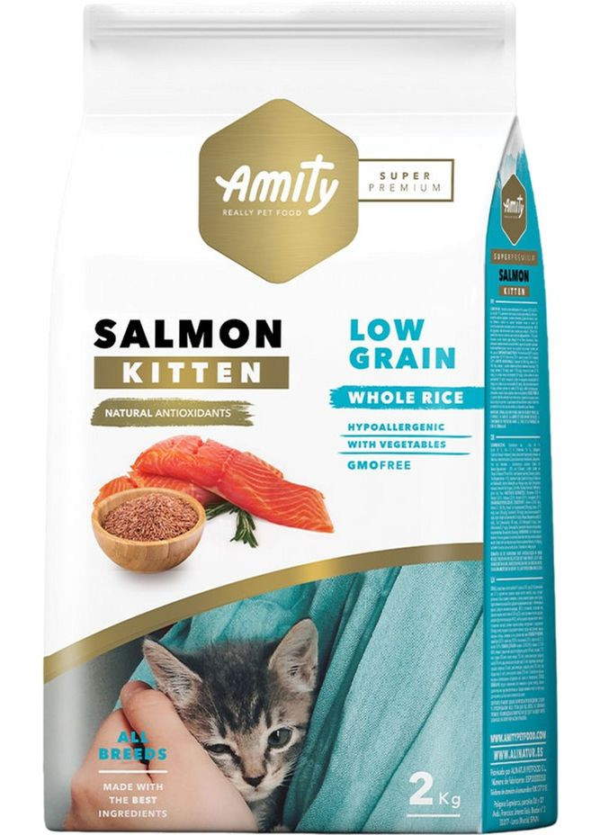 Сухий корм для кошенят Super Premium Kitten Salmon з лососем 2 кг (8436600820816) AMITY (300288740)