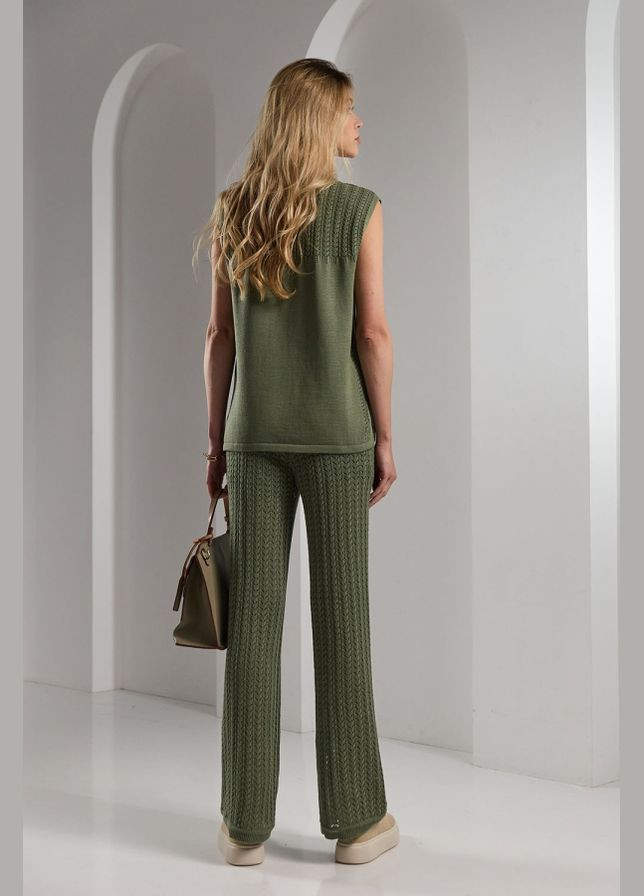 Женский вязаный ажурный топ с боковыми разрезами (2471) Triko Bakh (334710550)