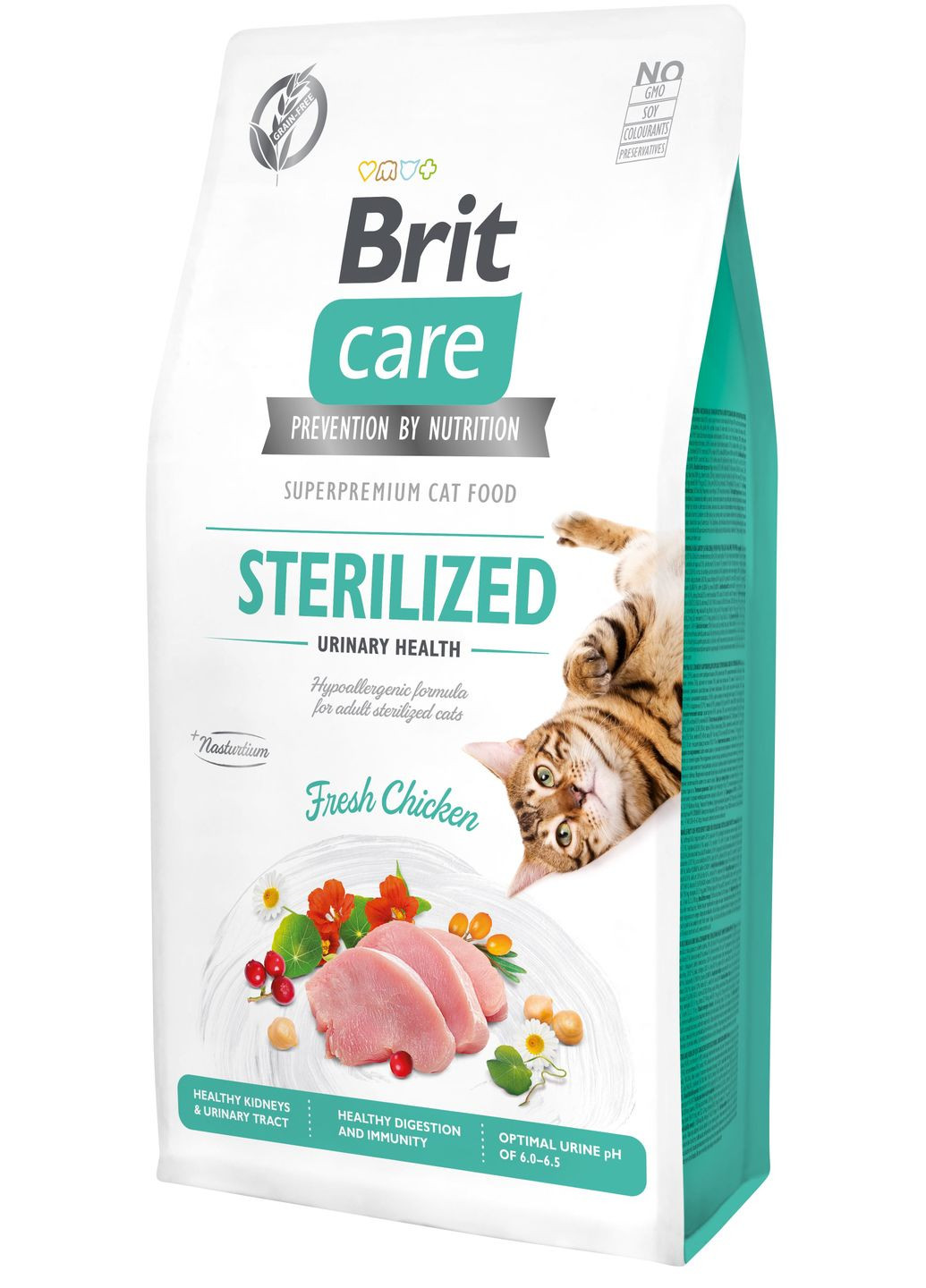 Сухой корм для стерилизованных котов Cat GF Sterilized Urinary Health с курицей 7 кг (8595602540723) Brit Care (364786778)