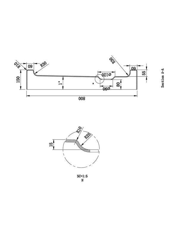 Душовий піддон D104R прямокутний, 100х80х15 Dusel (317287049)