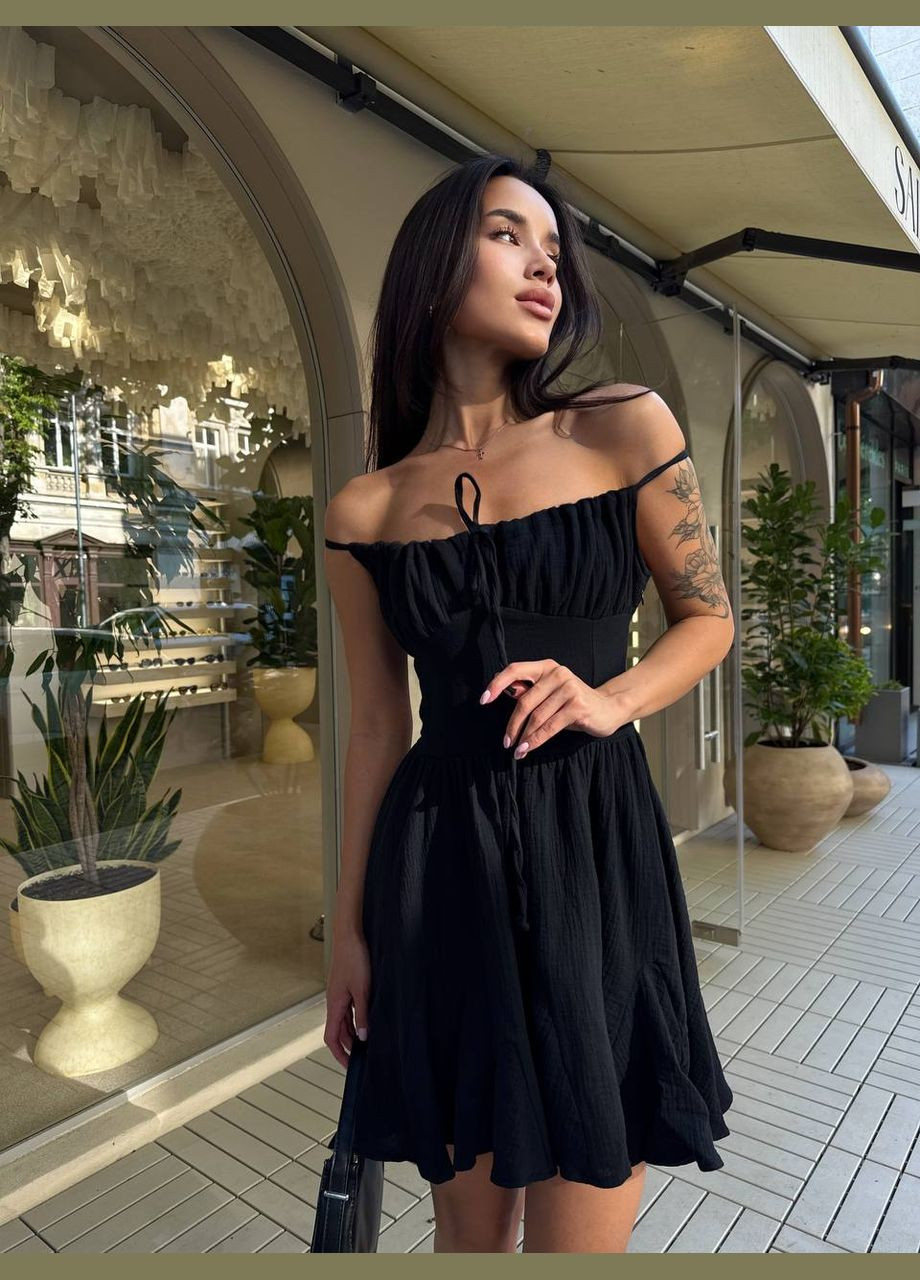 Чорна повсякденний сукня жіноча Україна однотонна