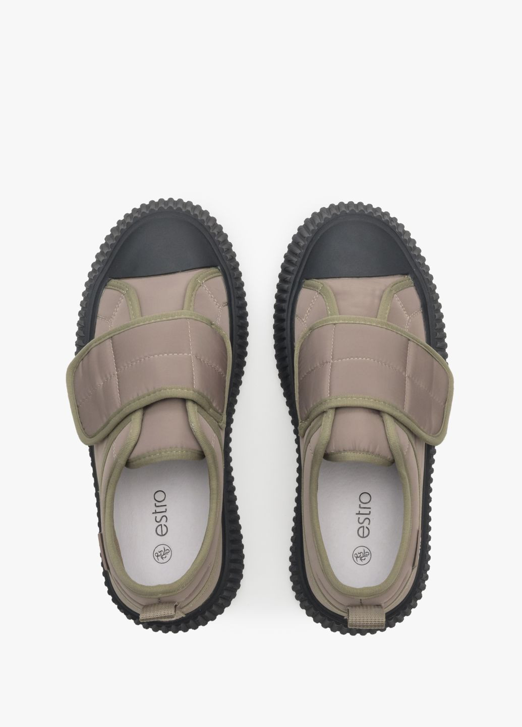 Бежеві кеди низькі, колір бежевий Estro
