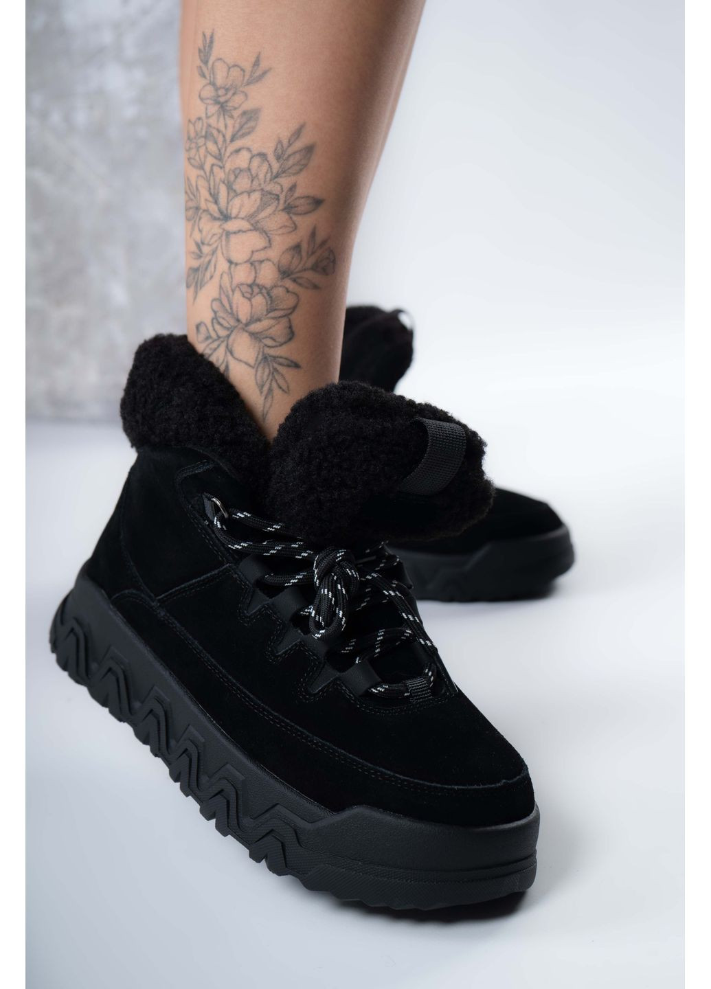 Черевики жіночі Натуральна замша чорні 346796 Where Uwear (370268981)