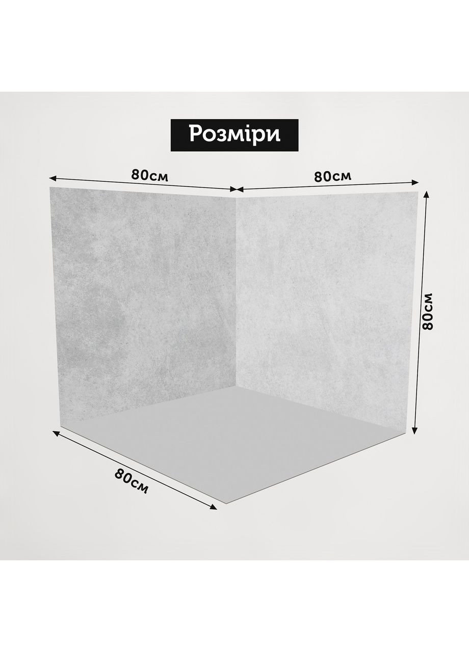 Фотофон вініловий 3D для зйомки, мармурова стіна біла хвиля, підлога чорний і білий мармур, 80×80 см, №58312 PhotoVinyl (354365174)