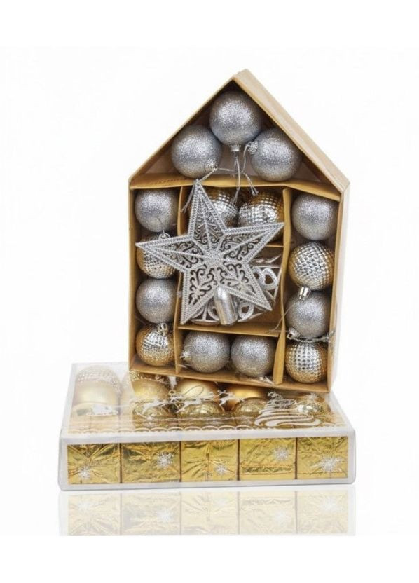 Новорічний набір прикрас з верхівкою для ялинки No Brand (369187707)