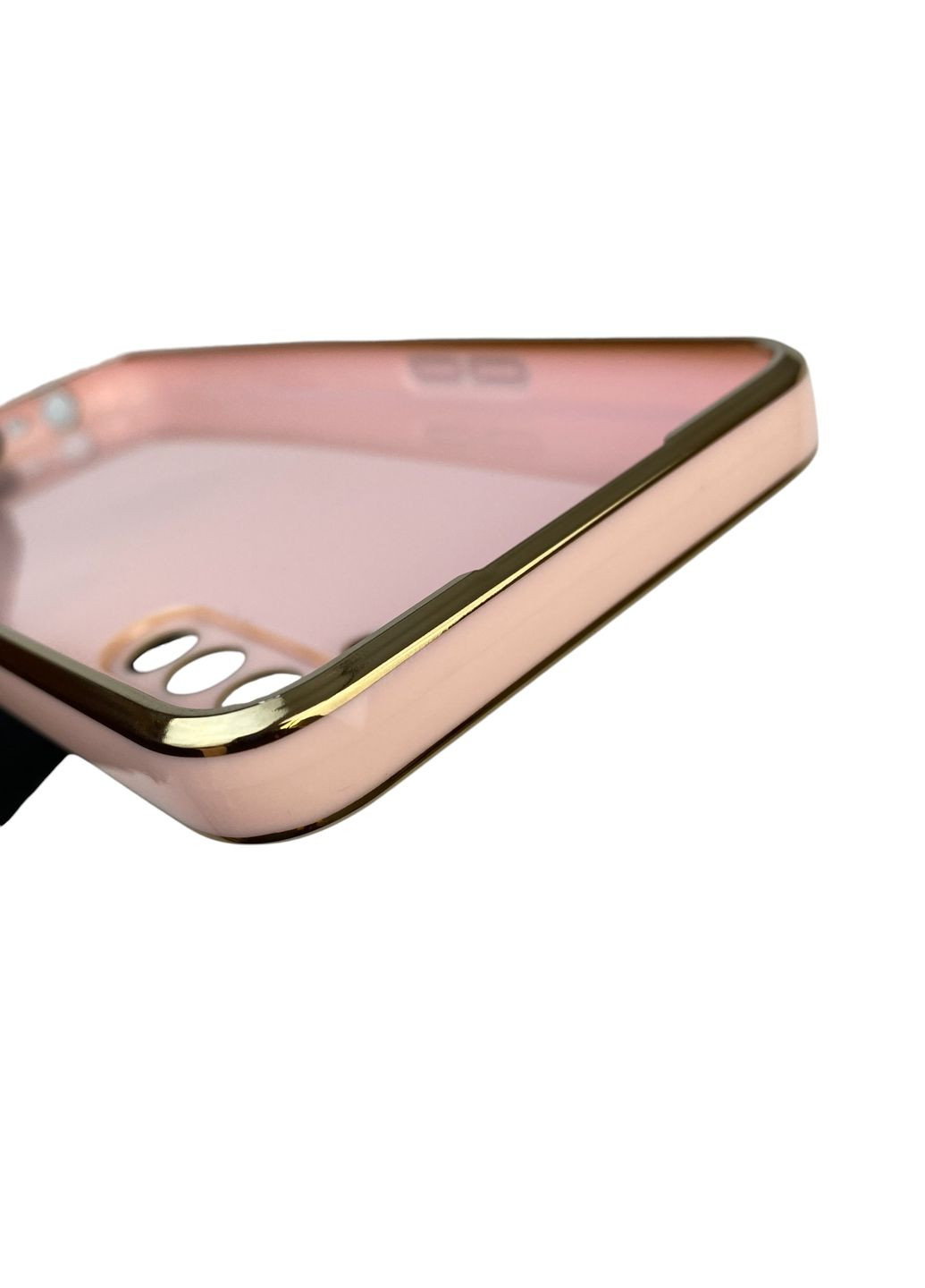 Чехол для 6 с защитой камеры с золотой окантовкой на реалми 6 пудровый gs1 Realme (366233827)