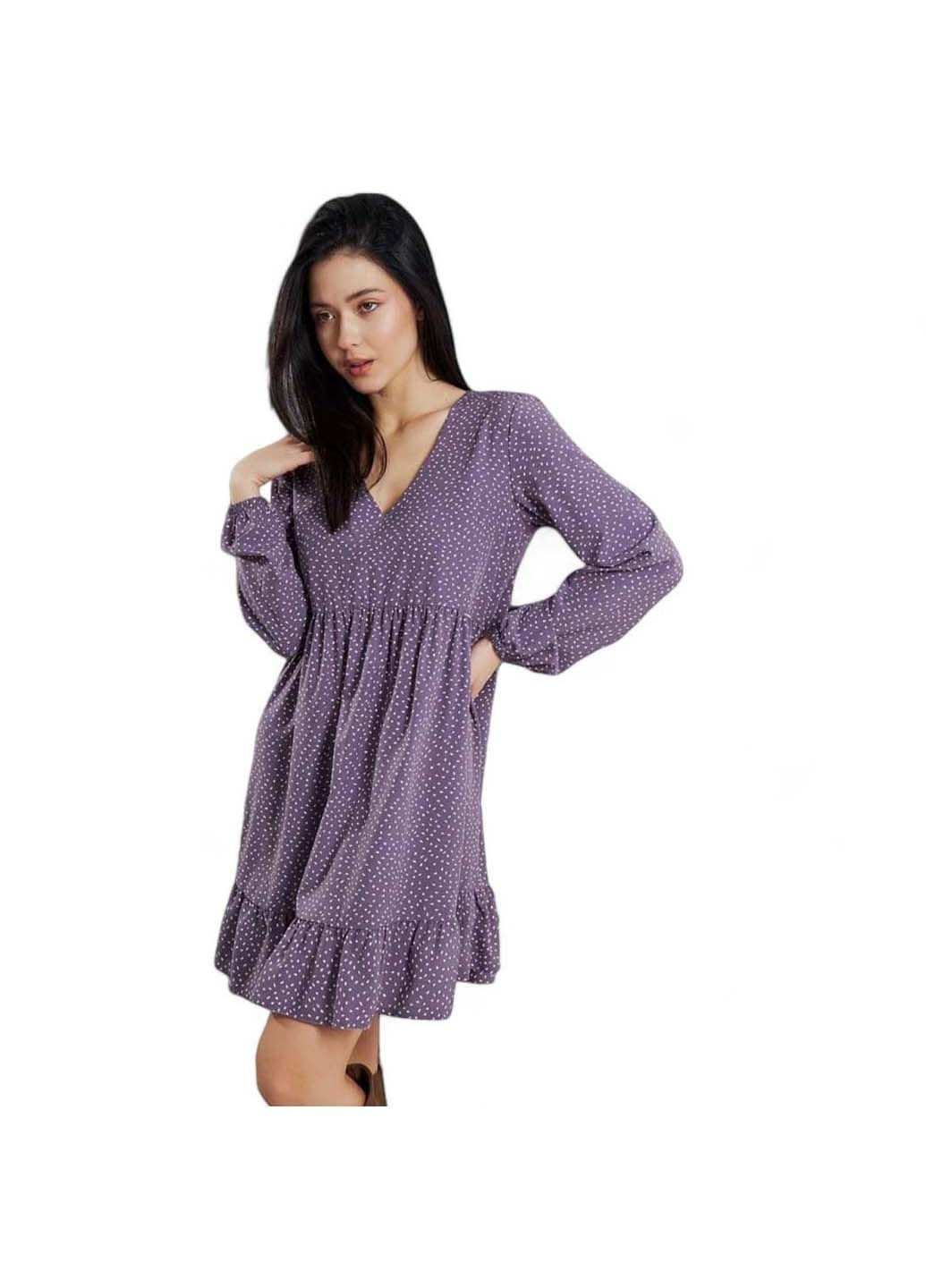 Сиреневое повседневный платье Vikamoda