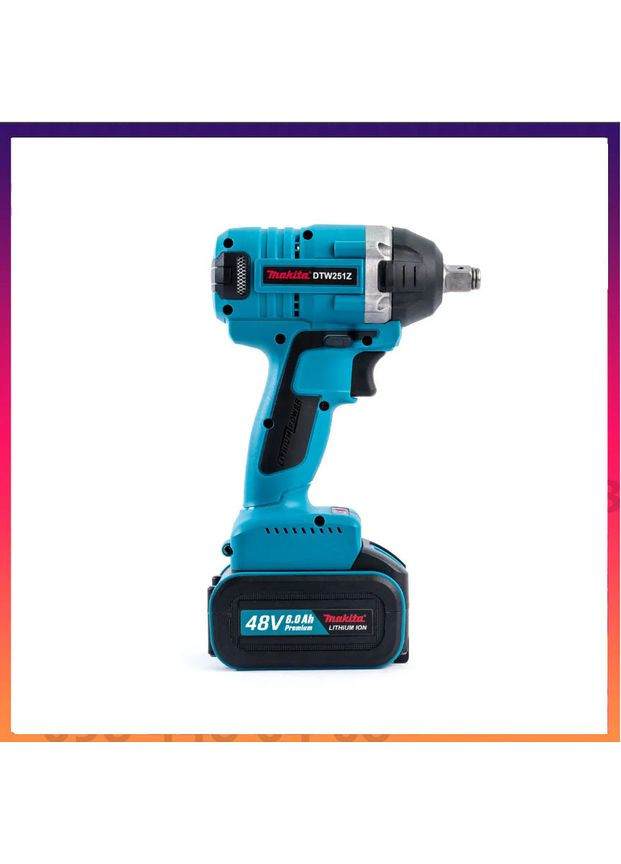 Айковерт акумуляторний DTW251Z 500 Nm (48V 6AH) безщітковий Гвинтоверт для шиномонтажу макіта для авто Makita (368682214)