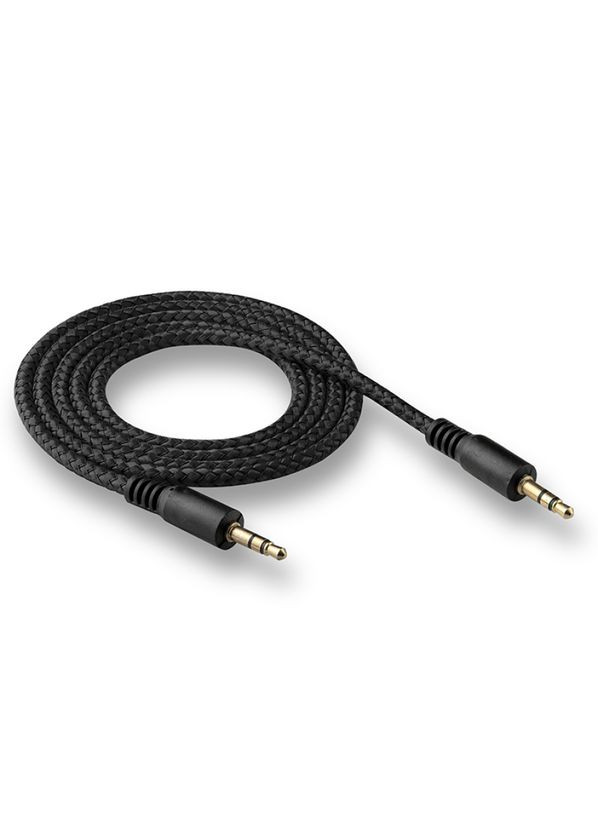 Кабель Аудио H205 тканевый плотный black Walker (333827653)